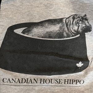 Gray Canadian House Hippo Graphic Tee